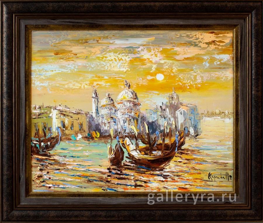 Картина Венеция с солнцем 002365