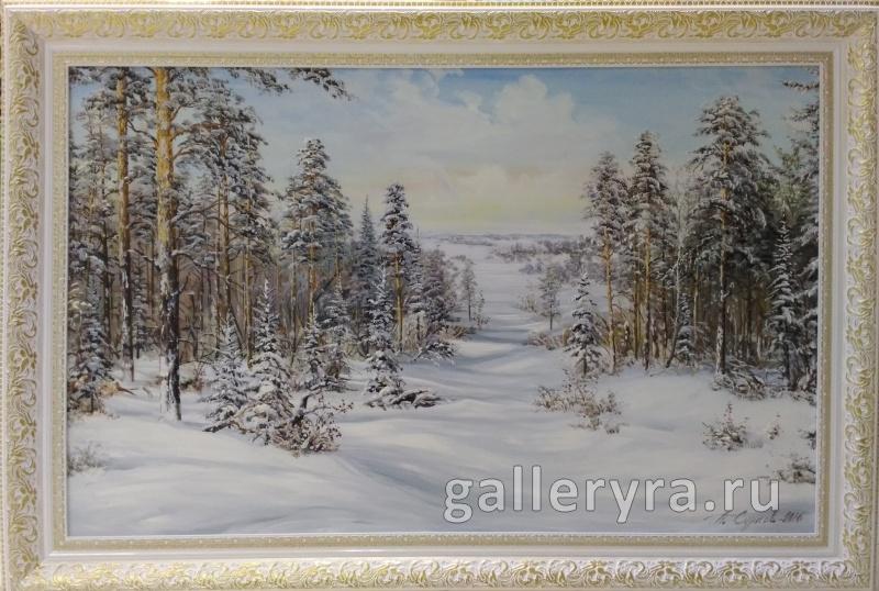 Картина Рассвет над лесом Сурков Алексей