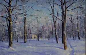 Картина Зимой в парке 000383
