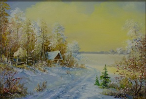 Картина Зимняя дорога 001053