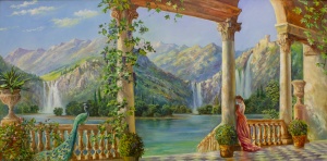 Картина Идилия, по мотиву Сатарова М. 001096