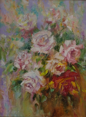 Картина Розы в саду 001454