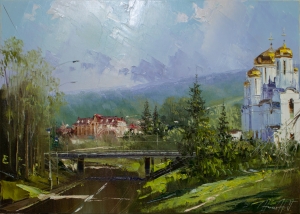 Картина Самара. Алексеевская церковь 100313