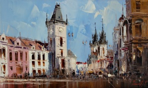 Картина Прага. Староместская площадь 100488