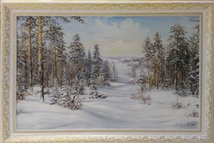 Картина Рассвет над лесом Сурков Алексей