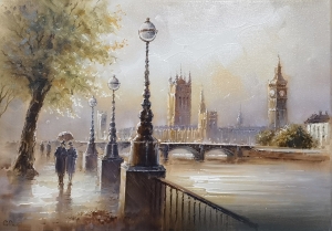 Картина набережная Темзы. Лондон 148Г Картина набережная Темзы. Лондон 148Г