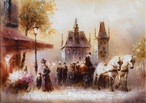 Картина Прага. Ретро 182г