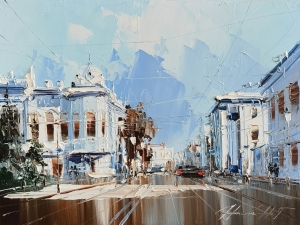 Картина Вид на Ленинскую библиотеку 231г Картина Вид на Ленинскую библиотеку 231г