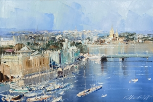 Картина "СПБ перед регатой" 62Г